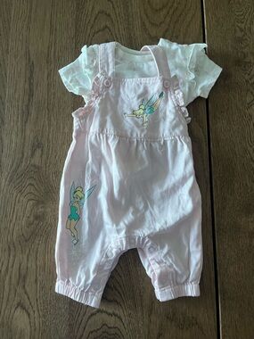 Disney Pink and White Tinker Bell Infant Romper